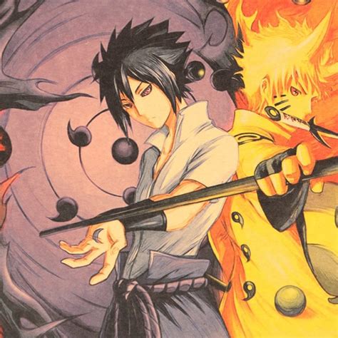 Naruto Sasuke Back To Back Poster Otakuuu