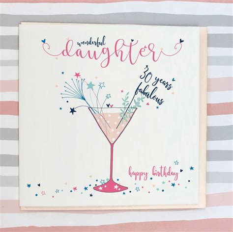 Daughter 30th Birthday Card By Molly Mae