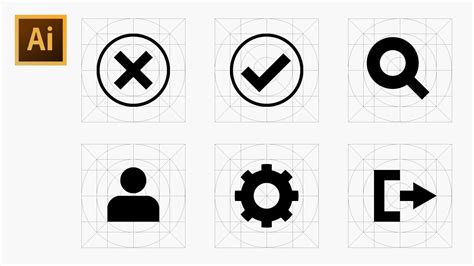 How To Draw Icons Using Grid Adobe Illustrator