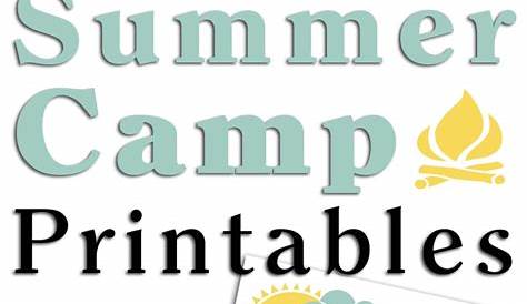 free printable summer camp activities