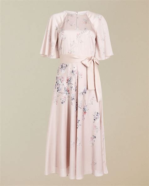 Ted Baker Dresses Womens Bouquet Midi Dress Light Pink Fachadas Marvasi