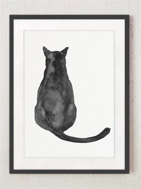 Black Cat Painting Black Cat Art Canvas Art Painting Canvas Art
