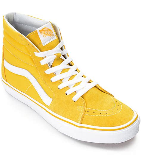 Find great deals on vans shoes at kohl's today! Vans Sk8-Hi Spectra Yellow & White Skate Shoes | Zumiez