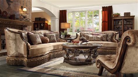 Hd 1631 Homey Design Upholstery Living Room Set Victorian European