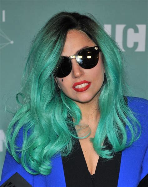 2011s Teal Hair Lady Gagas Best Beauty Looks Popsugar Beauty Photo 5