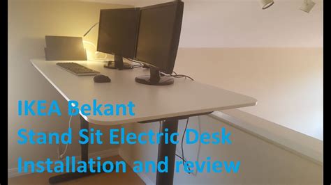 The ikea skarsta desk is a height adjustable off. IKEA Bekant Stand Sit Electric Desk - Installation and ...
