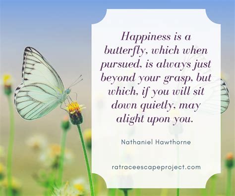 Nathaniel Hawthorne Quote Happiness Is A Butterfly Inspiring Quotes