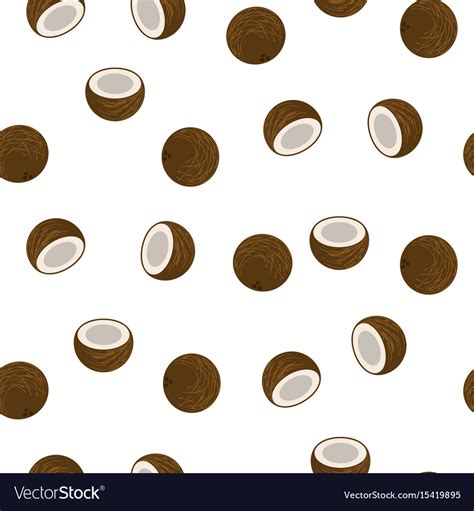 Coconut Seamless Pattern Royalty Free Vector Image