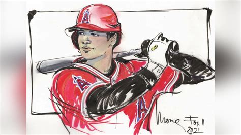 Enjoy Shohei Ohtanis Historic Mlb Season With The Angels With New Sketch