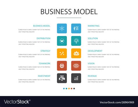 Business Model Infographic 10 Option Concept Vector Image
