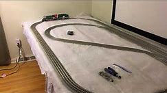 2018 Christmas train layout - First run around the assembled track Lionel LionChief Plus North Pole