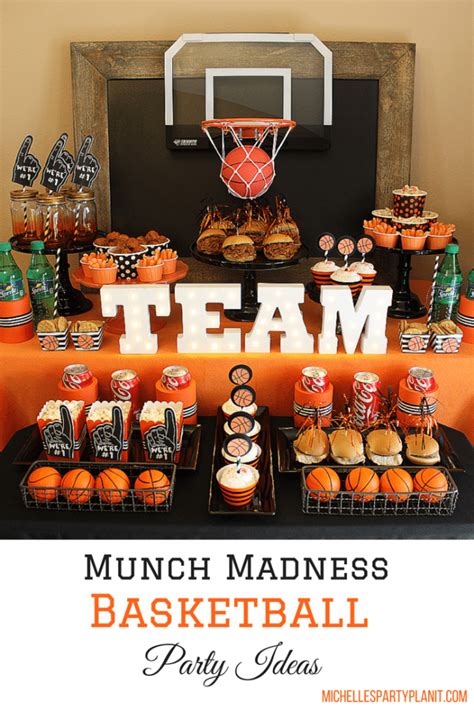 Munch Madness Basketball Party Ideas March Madness Basketball Party