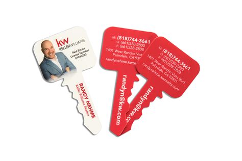 250 circular shaped business cards printed on 2 sides in full color. Key Shaped Real Estate Business Card | Shaped business ...
