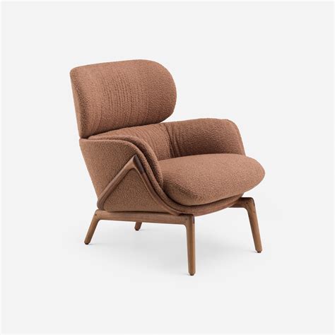 Elysia Lounge Chair Danish Oiled Walnut Elle 350 Luca Nichetto