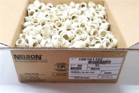 800x Pack Lot Nelson Stud Welding 100101152 Ceramic Ferrules Fb 34