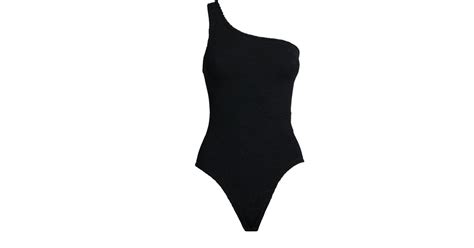 Hunza G One Shoulder Nancy Swimsuit In Black Lyst