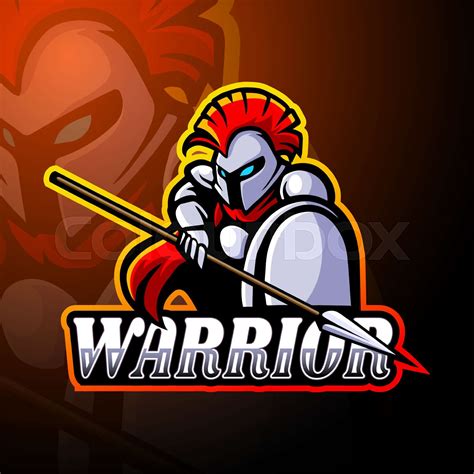 Warrior Esport Logo Mascot Design Stock Vector Colourbox