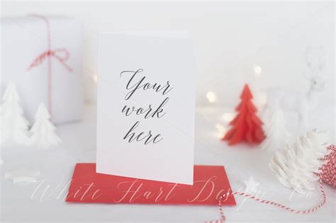 christmas greeting card mock   print mockups creative market