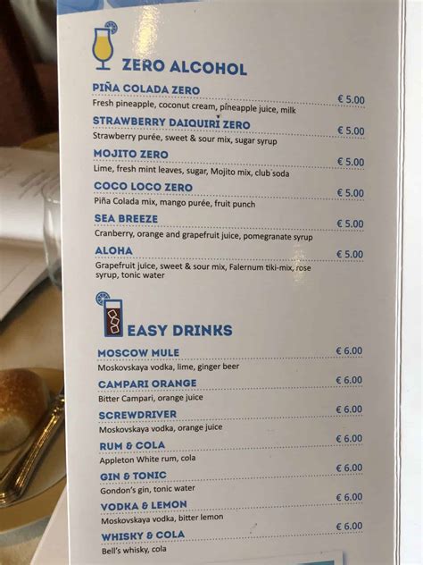 Msc Drink Packages And Menus The Ultimate Guide Crociera Per Tutti