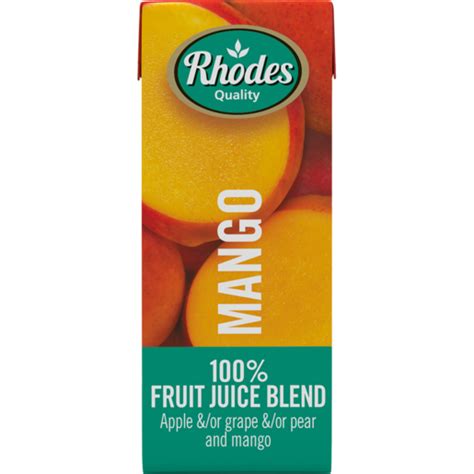 Rhodes 100 Mango Fruit Juice Blend 200ml Fresh Fruit Juice Juices And Smoothies Drinks