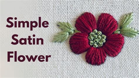 Satin Flower Satin Stitch Flower Embroidery Afeei Embroidery