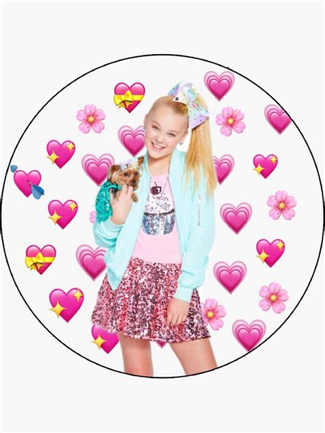 Jojo Siwa Heart Emojis Puppy Bows Sticker For Sale By Annazhng