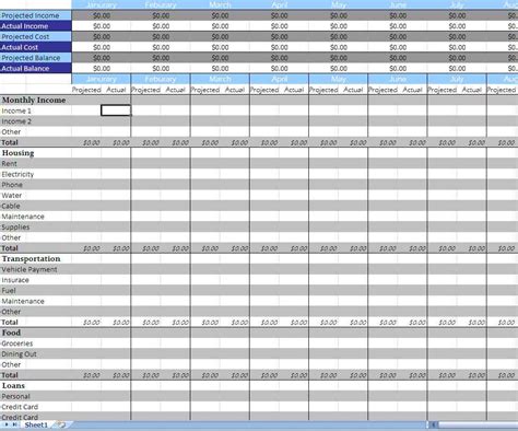 Monthly Expenses Spreadsheet Monthly Expenses Spreadsheet Template