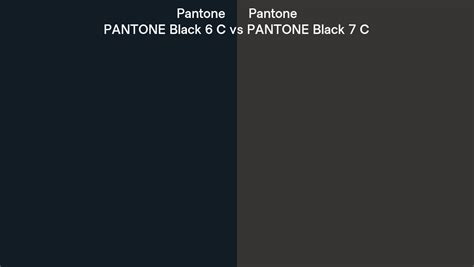 Pantone Black 6 C Vs Pantone Black 7 C Side By Side Comparison