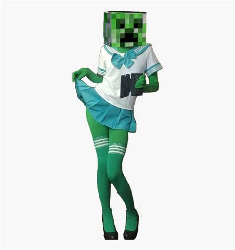 Creeper Meme Girl Cosplay Minecraft Minecraftgirl Minecraft Creeper Girl Cosplay Free