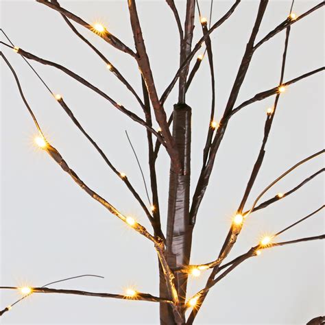 Warm White Led Twig Branch Tree Lights Plug In Christmas Xmas Decor 4ft