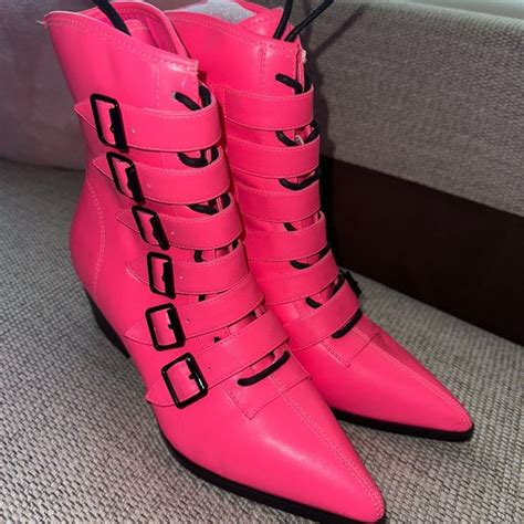 Demonia Shoes Rare Strangecvlt X Yru Hot Pink Coven Boot Poshmark