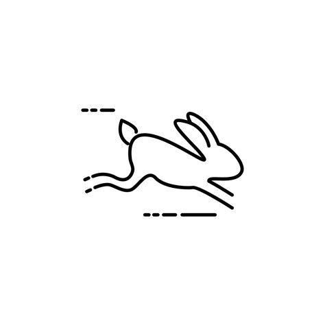 Running Hare Vector Icon 22762417 Vector Art At Vecteezy