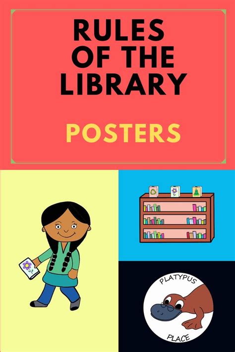 Rules Of The Library Posters And Coloring Sheets Library Posters
