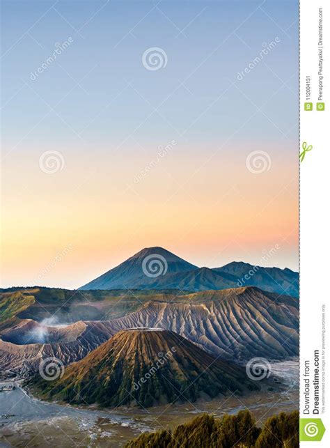 Mount Bromo Volcano And X28gunung Bromoand X29 During