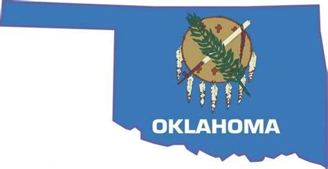 5 X275 Die Cut Oklahoma Shape State Flag Bumper Sticker Decal