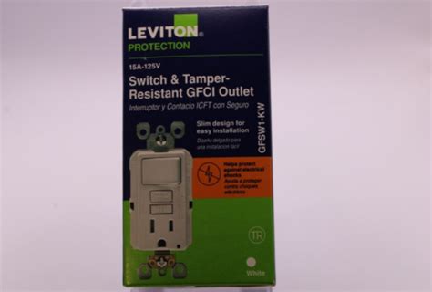Leviton ‎gfsw1 Kw 15 Amp 125 Volt Combo Self Test Tamper Resistant Gfci
