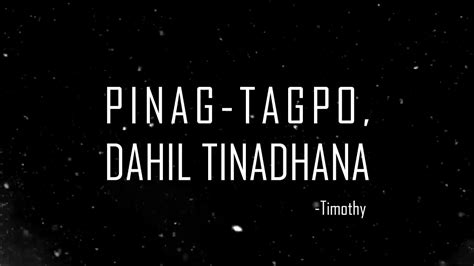 Pinagtagpo Dahil Tinadhana Spoken Poetry Original Composition