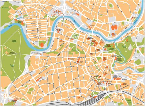 Vilnius Vector Map A Vector Eps Maps Designed By Our Cartographers