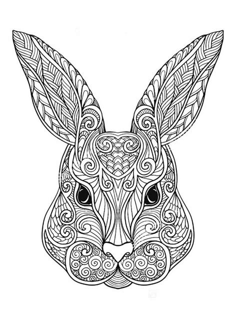 Download Free Rabbit coloring pages for Adults. Printable to ...