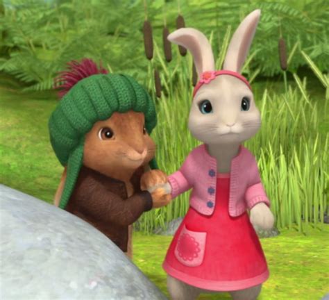 Image Benjamin Rabbit And Lily Bobtail Holding Hands Peter Rabbit