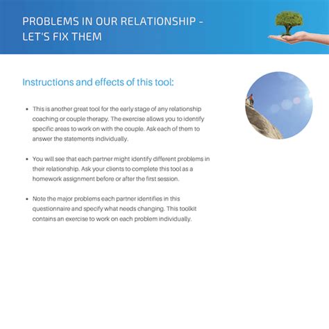 14 Powerful Couples Therapy Worksheets And Exercises Relationship Coaching