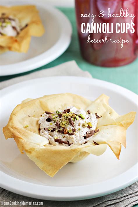 Phyllo dough doesn't puff when it bakes—it crisps. Easy Cannoli Cups Dessert Recipe - Home Cooking Memories