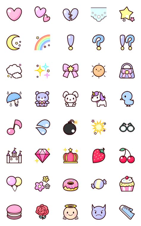 Fancy Emoji Line อิโมจิ Line Store Mini Drawings Cute Small