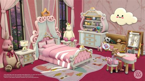 The Princess And The Vampire Kids Bedroom Cc Pack For The Sims 4
