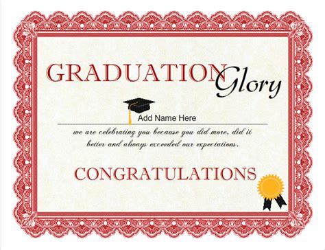 Certificate Graduation Certificates Templates Free