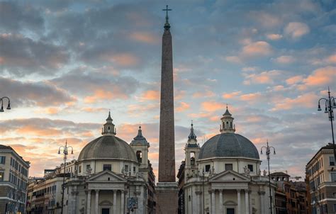Wallpaper Rome Italy Obelisk Basilica Piazza Del Popolo Images For