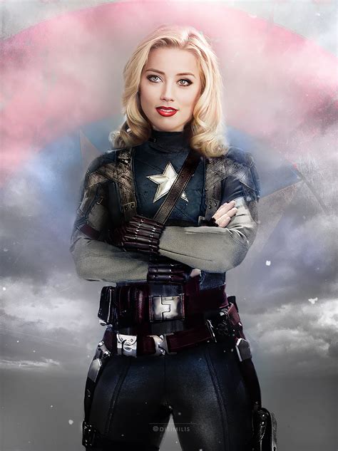 Amber Heard As Captain America Female Captain Gender Swap Avengers