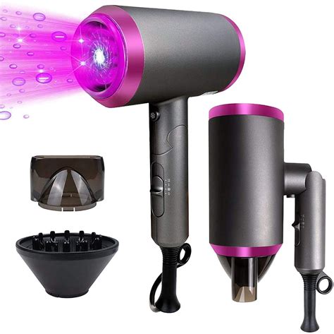 Ionic Hair Dryer Itoncs 1800w Foldable Hair Blow Dryers With 3 Heat