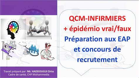 qcm infirmiers questions épidémio réponse v f préparation aux eap et concours de recrutement