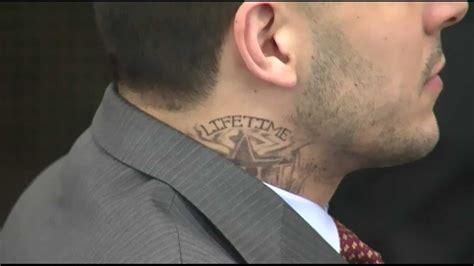 Aaron Hernandez Reveals New Tattoos In Court